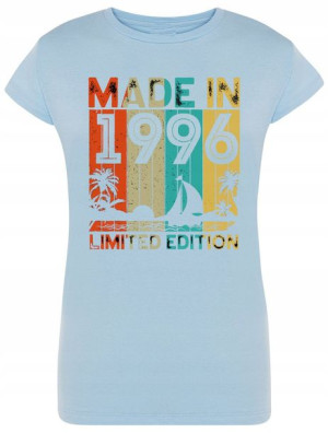 T-Shirt damski fajny nadruk Made in 1996 r.M