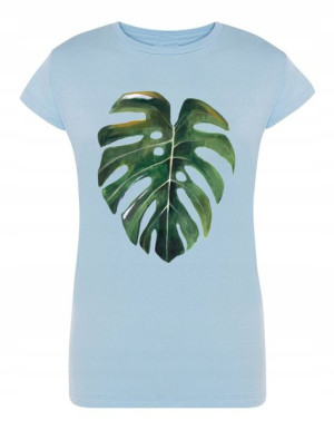T-Shirt damski fajny nadruk MONSTERA r. S