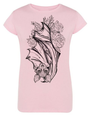 T-Shirt damski FAJNY nadruk NIETOPERZ r.L