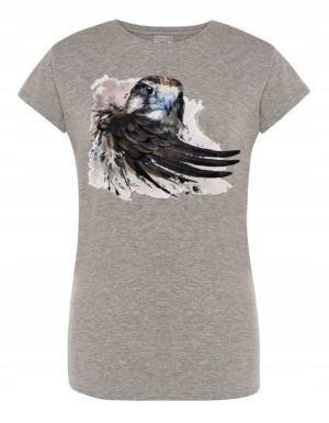 T-Shirt damski fajny nadruk ORZEŁ SKRZYDŁO r.M