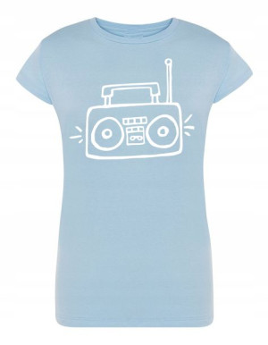 T-Shirt damski fajny nadruk RADIO Rozm.M