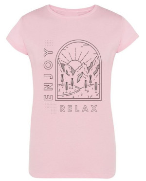 T-Shirt damski fajny nadruk Relax góry r.M