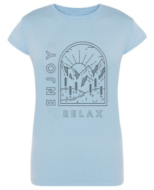 T-Shirt damski fajny nadruk Relax góry r.M