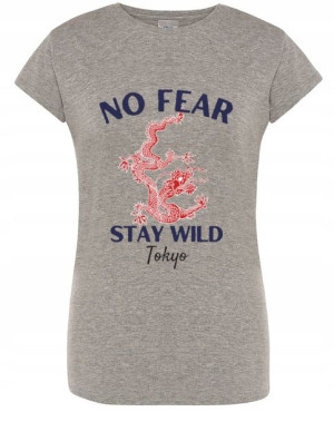 T-Shirt damski fajny nadruk Smok Tokio r.L