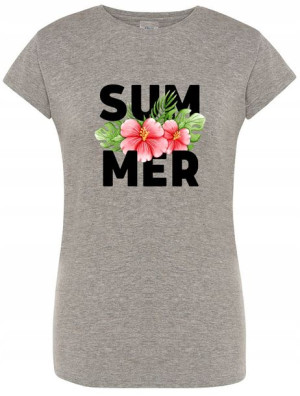 T-Shirt damski fajny nadruk SUMMER Rozm.XXL