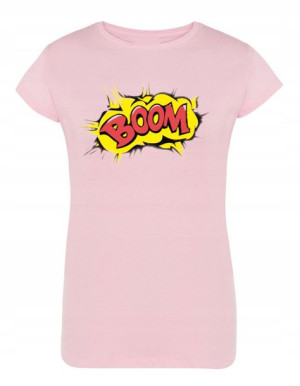 T-Shirt damski kolorowy nadruk BOOM r.L