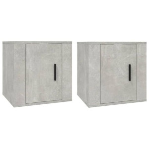 Wiszące szafki TV, 2 szt., szarość betonu, 40x34,5x40 cm