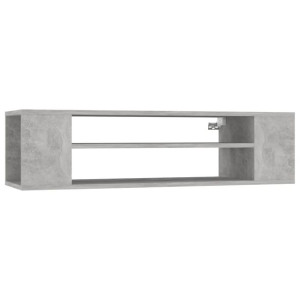 Wisząca szafka TV, szarość betonu, 100x30x26,5 cm, płyta