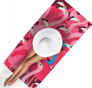 Ręcznik Koc Plażowy Szybkoschnący 87x170cm Flaming