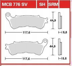 Klocek hamulcowy kpl. MCB776SRM LUCAS sinter-SRM