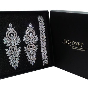 Komplet ślubny GLORY silver + BERTA  silver