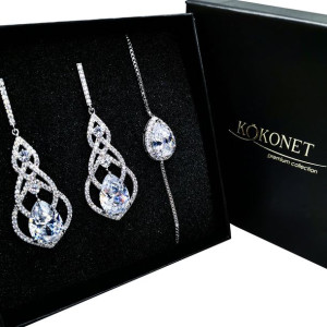 Komplet ślubny LIGIA silver + EMME silver