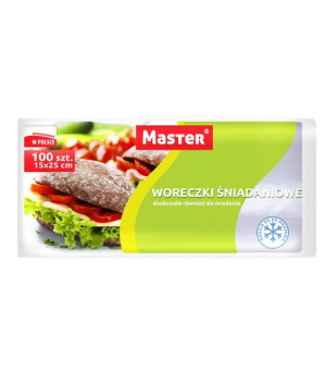 MASTER Woreczki śniadaniowe ekstra LD 15x25 100szt S009