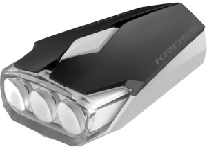 Lampa rowerowa Kross Lumi II przód szara