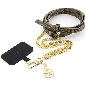 Pasek Guess GUUC4MG4EW Universal CBDY strap brązowy/brown 4G Chain
