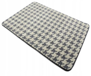 Dywan Pluszowy Clover 3D Pepitka Grey 160x230 cm