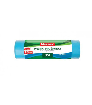 MASTER Worki na śmieci niebieskie, LDPE, 35L A’15 S220