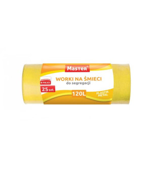 MASTER Worki na śmieci żółte, LDPE, 120L A’25 S227