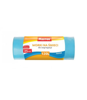 MASTER Worki na śmieci niebieskie, LDPE, 120L A’25 S226