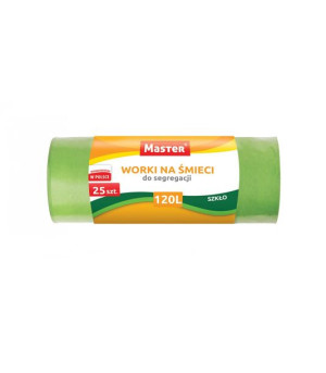 MASTER Worki na śmieci zielone, LDPE, 120L A’25 S228