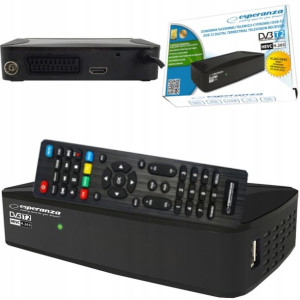 Dekoder Tuner TV naziemnej DVB-T2 H.265/HEVC Esperanza