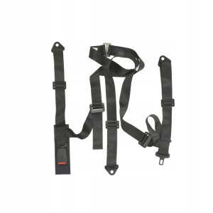 Pasy Sportowe 3 Punktowe - Black 2 Cale Speedmax J