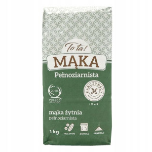 MĄKA ŻYTNIA pełnoziarnista do chleba żuru Tota 1kg