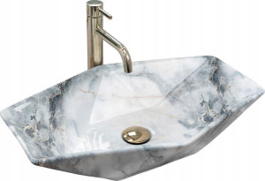Umywalka Ceramiczna Nablatowa VEGAS GRANIT SHINY