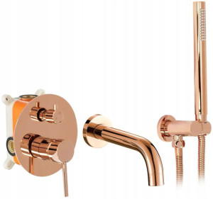 Bateria wannowa Lungo Rose Gold Box Podtynkowa REA