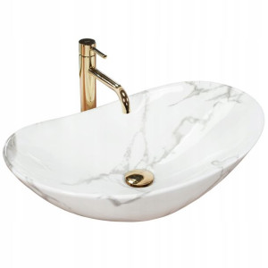 Umywalka Ceramiczna Nablatowa ROYAL MARMO SHINY
