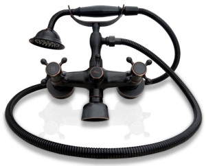 Bateria wannowa długa wylewka RETRO MAT BLACK REA
