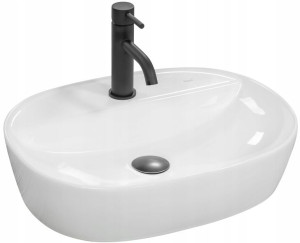 Umywalka Ceramiczna Carina Nablatowa Biała Rea