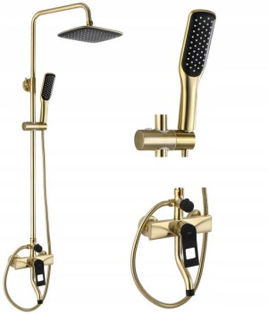 Zestaw Prysznicowy Szczotkowany SOUL GOLD BLACK