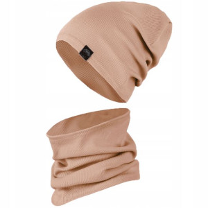 Czapka komin komplet bawełna wiosna kolory 40-48