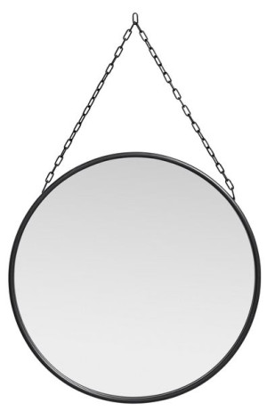 Lustro 65cm Metalowe Na Łańcuszku Loft