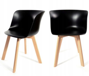 Designerskie Krzesło Do Kuchni Grand Czarne Black