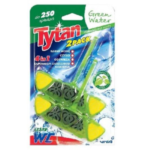 TYTAN Zawieszka do WC CZTEROFUNKCYJNA BARWIĄCA WODĘ Green Water 2x 40g