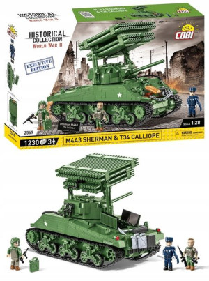 Klocki Cobi 2569 M4a3 Sherman W/t34 Calliope 1230k