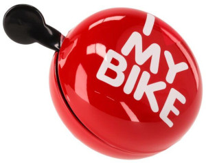 Dzwonek rowerowy Le Grand XXL Gong I LOVE MY BIKE czerwony