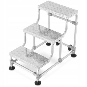 Aluminiowe schody magazynowe jezdne HIGHER 3 st
