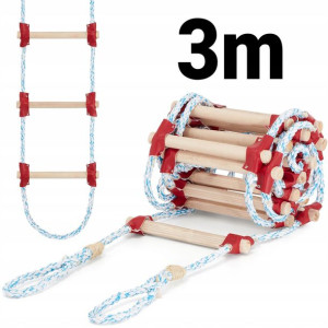 Drabina sznurowa linowa na dach ATESTOWANA 3m