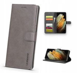 Etui portfel skórzany do Samsung Note 20 szary