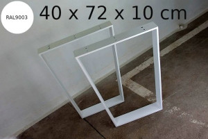 Nogi Nóżki Metalowe Stołowe Białe Szer.40 Cm Stół
