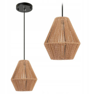 Lampa Sufitowa Wisząca Natrual Boho Sznurek Jutowy
