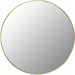 Okrągłe Lustro 60 Cm Złota Rama Gold Modne Mr20g