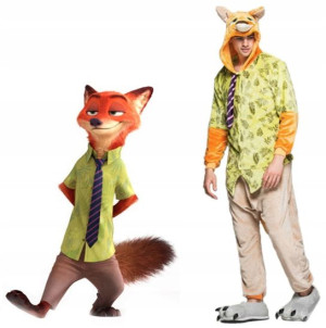 Przebranie Kigurumi Fox Nick Onesie Kigu Roz L