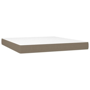 Materac kieszeniowy, kolor taupe, 160x200x20 cm, tkanina