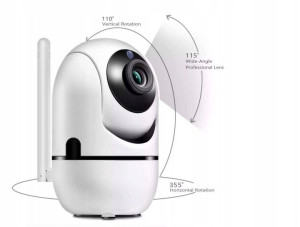 Inteligentna kamera obrotowa niania Wi-Fi 1080P