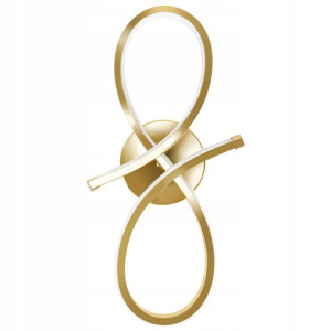 Lampa Ścienna Kinkiet Designerski Gold Led Złoty
