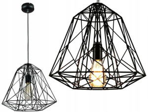 Lampa Sufitowa Wisząca Druciana W Stylu Loft E27
